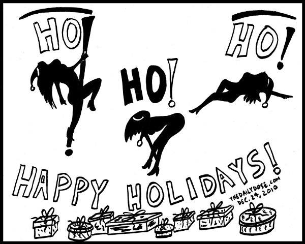Ho Ho Ho Happy 
Holidays cartoon for the winter holidays. from thedailydose.harari.org
