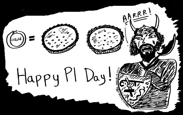 cartoon about PI 
Day, from laughzilla for thedailydose.harari.org