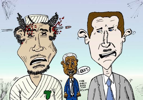gadaffy assad annan political cartoon