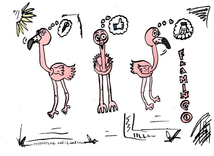 flamingo cartoon animation frames from october 12 2013