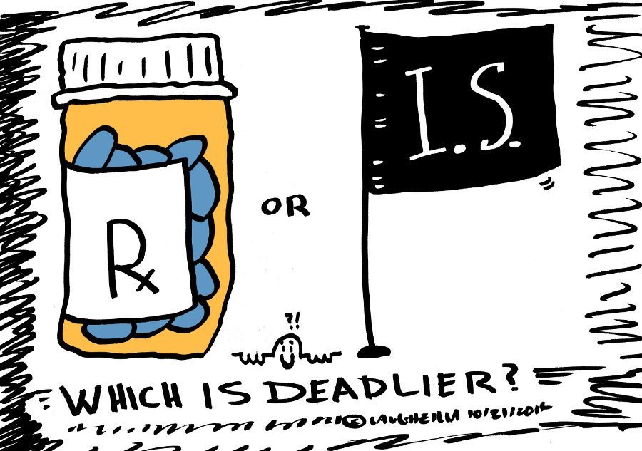 Islamic State versus Meds editorial cartoon
